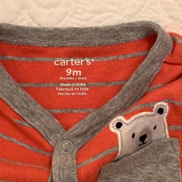 Carters 100% Cotton Romper, Boys 9 Months - Picture 3 of 4